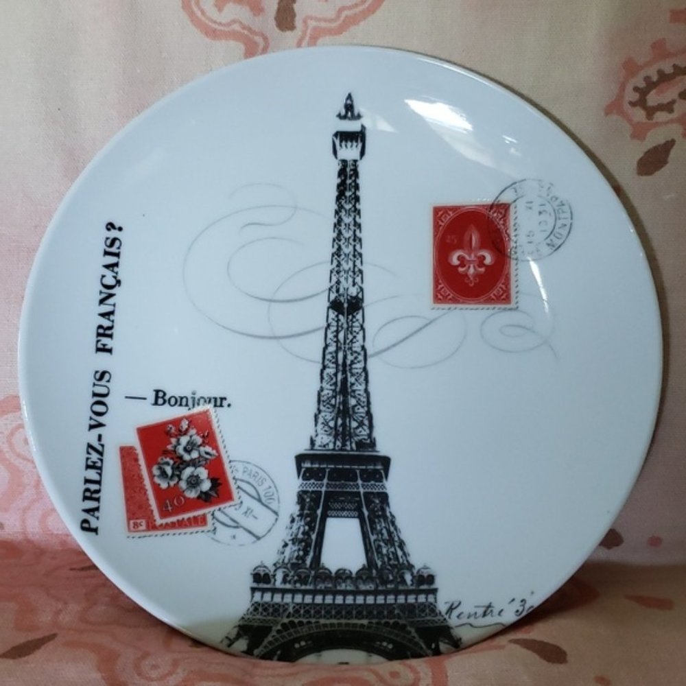 🌹🌺🌸Paris Plate Eiffel Tower Paris France